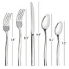 Idomy 60-Piece Stainless Steel Flatware Set, Cutlery Set Service for