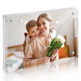 Photo Frames 4x6, Acrylic Picture Frames Double Sided Magnetic Clear, 1Pack