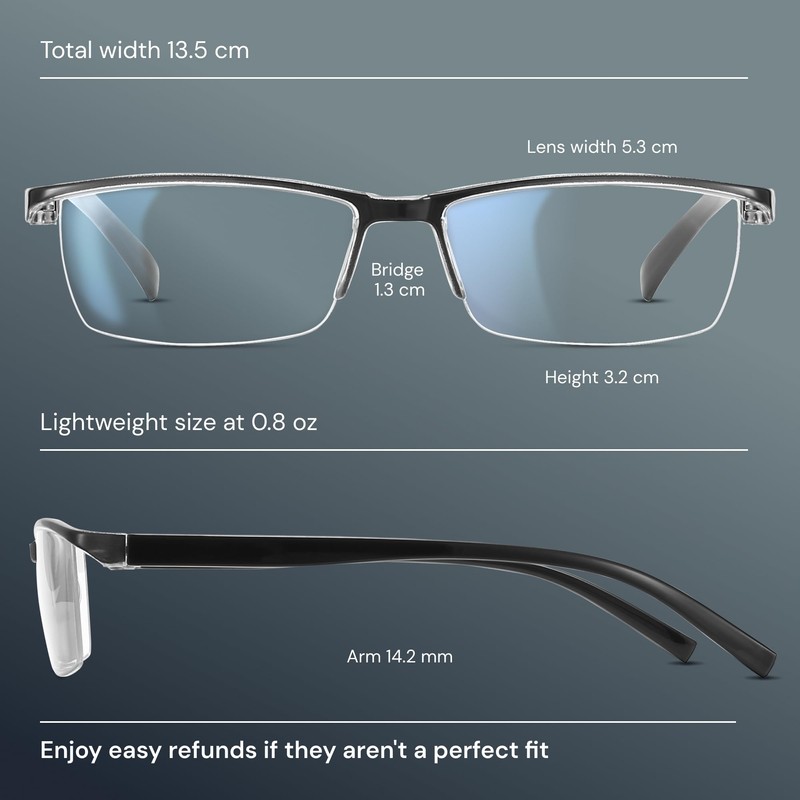 Gaoye Executive Style Reading Glasses Men - Durable Readers with