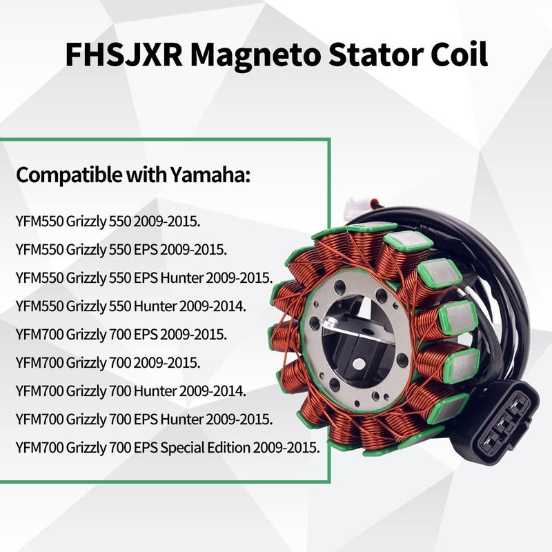 FHSJXR 28P-81410-01-00 Magneto Stator Coil for Yamaha YFM550 Grizzly 550