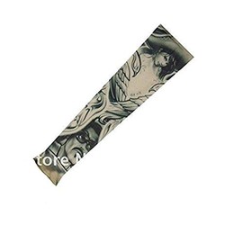 Inception Pro Infinite W27 Model T27 Tattoo Sleeve Wearable Sleeve Fake Tattoo Picture Woman with Wings and Man with Glasses Tattoo Half Sleeve Tribal