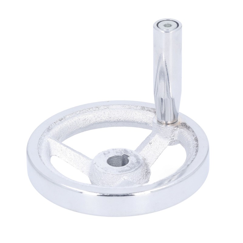 3 Spoke Hand Wheel with Revolving Handle Cast Iron Round