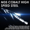 Matework M35 Cobalt Step Drill Bit Set, Four Spiral Flute