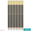 Apsara Gold 10 Wooden Pencils Eraser Sharpener Break-Resistant Lead Office