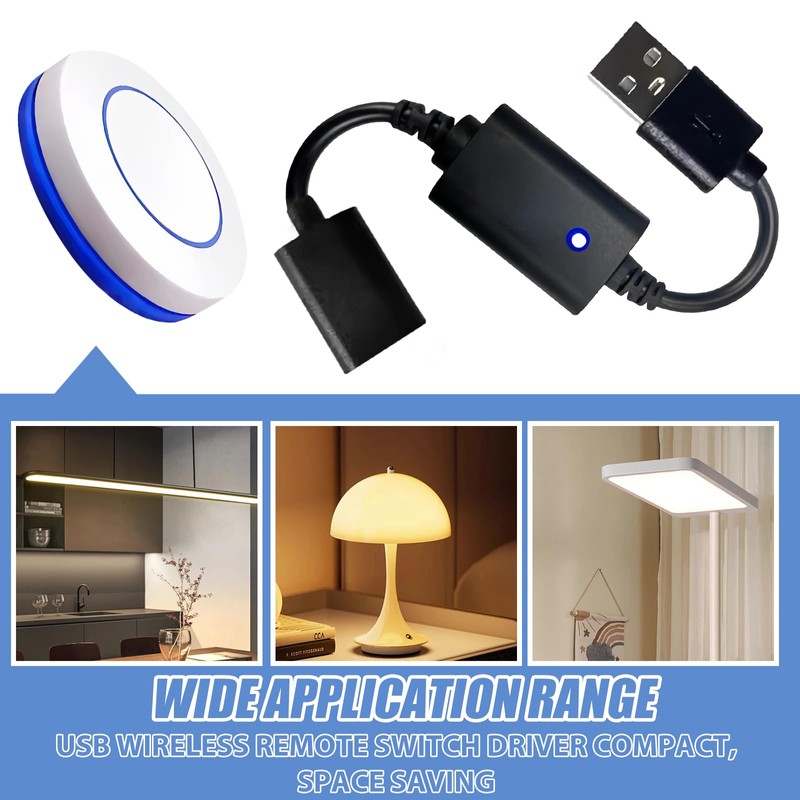 WIYETY USB Switch: USB Remote Control, Remote Control Switch, 5