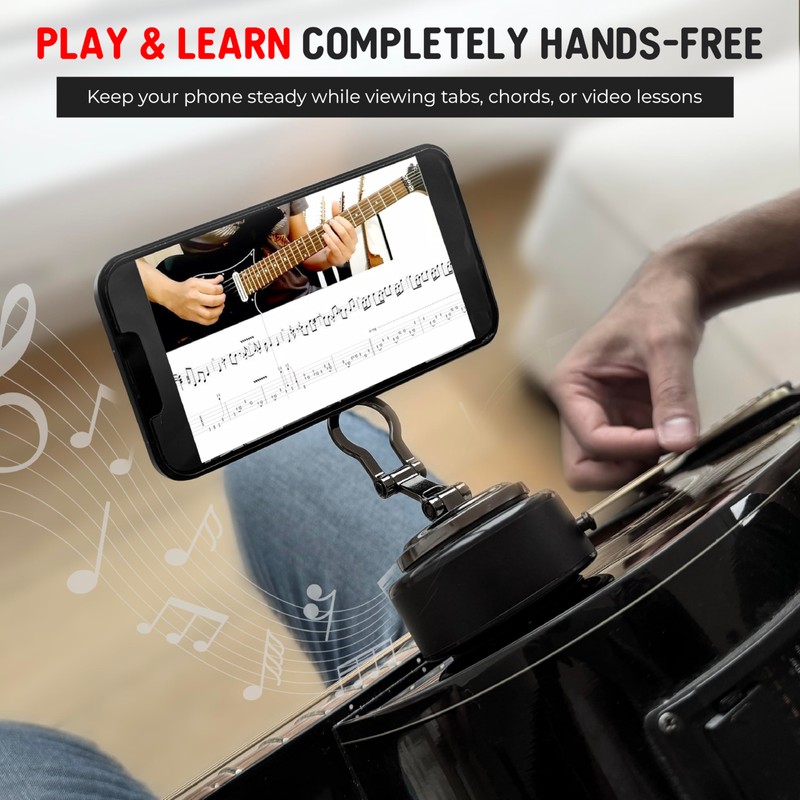 MotivatEM Strum Screen Guitar Phone Mount – Hands-Free Phone Holder