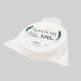 E-18120 Paperware Paper Plates, 7.1 inches (18 cm), Extra Pack, 120 Sheets (100+ 20 Sheets), Made in Japan, Paper Plates, Disposable Paper Plates, Eco Slim, Eco-Friendly Paper Plates