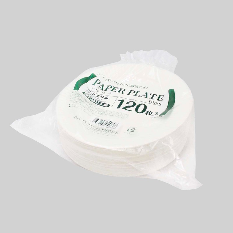 E-18120 Paperware Paper Plates, 7.1 inches (18 cm), Extra Pack,