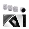 Ziciner 4 PCS Handmade Rhinestone Car Tire Valve Stem Cap,