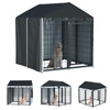 LYBOSH Outdoor Dog Kennel Cover,Full Coverage for 4.2'Dx4.2'Wx4.5'H Dog Cages,600d