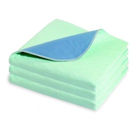 Community 75 x 90cm, 29½" X 35½", 3L Washable Waterproof Absorbent Bed Pad Single Bed, Twin pack