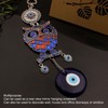 Blue Eye Owl Keychain Good Luck Beautiful Blessing Amulet Car