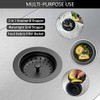 Black Sink Drain 3-1/2 Inch Matte Black Kitchen Sink Drain