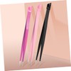 Baluue 3pcs Multi-purpose Nail Tweezers Dual-ended Precision Tweezers for Nail