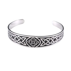 Dreamtimes Celtic Knot Bracelet mens cuff bracelet celtic bangle Stainless Steel Cuff Bangle Vintage Symbol Norse Amulet Jewelry for Women Men