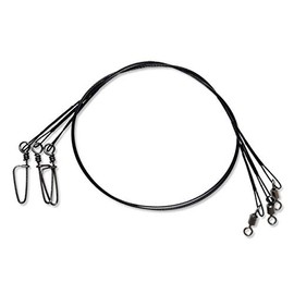 Tsunami Stainless Black Coated Steel Wire Leader, 10pk, 24", 45lb, TSWLB-45-24
