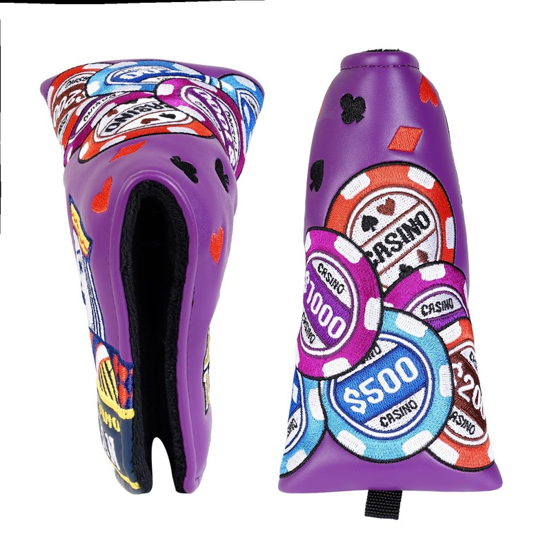 BIG TEETH Golf Head Covers Blade Putter Cover Magnetic Big