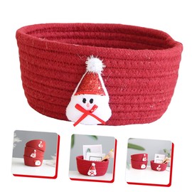 Ciieeo Holiday Character Baskets Cotton Storage Bin Container for Organizing and Crafts Snowflake Style for Christmas Decor and Storage