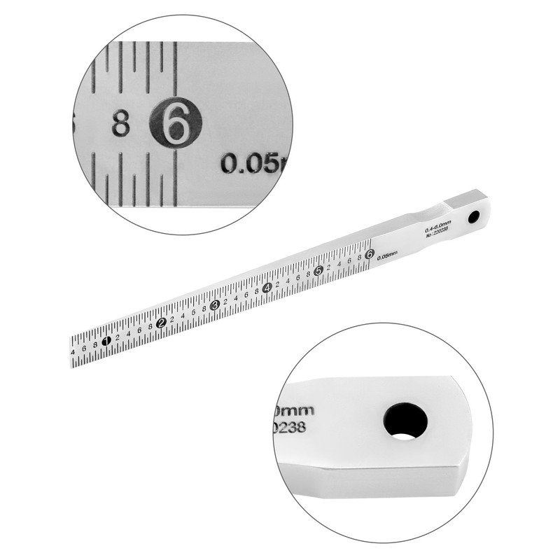 QWORK Taper Gauge Gap Gage Welding Wedge Feeler Gauge Gap