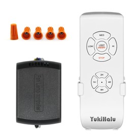 YukiHalu Ceiling Fan Remote Control Kit, Universal and Compact Size, Fan Speeds and Timings Control, Comply with UL1917