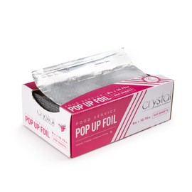 Crystal by crystalware FPU9103000B Premium Aluminum Foil Pop Up Sheets, 9" x 10.75" 500 Sheets