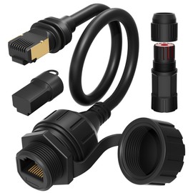 EAZUSE Starlink Adaptador Ethernet Gen 3/Mini, Starlink Mini Cable Extensión a RJ45 Acoplador impermeable compatible con plato y enrutador Starlink Gen 3 (paquete de 1)