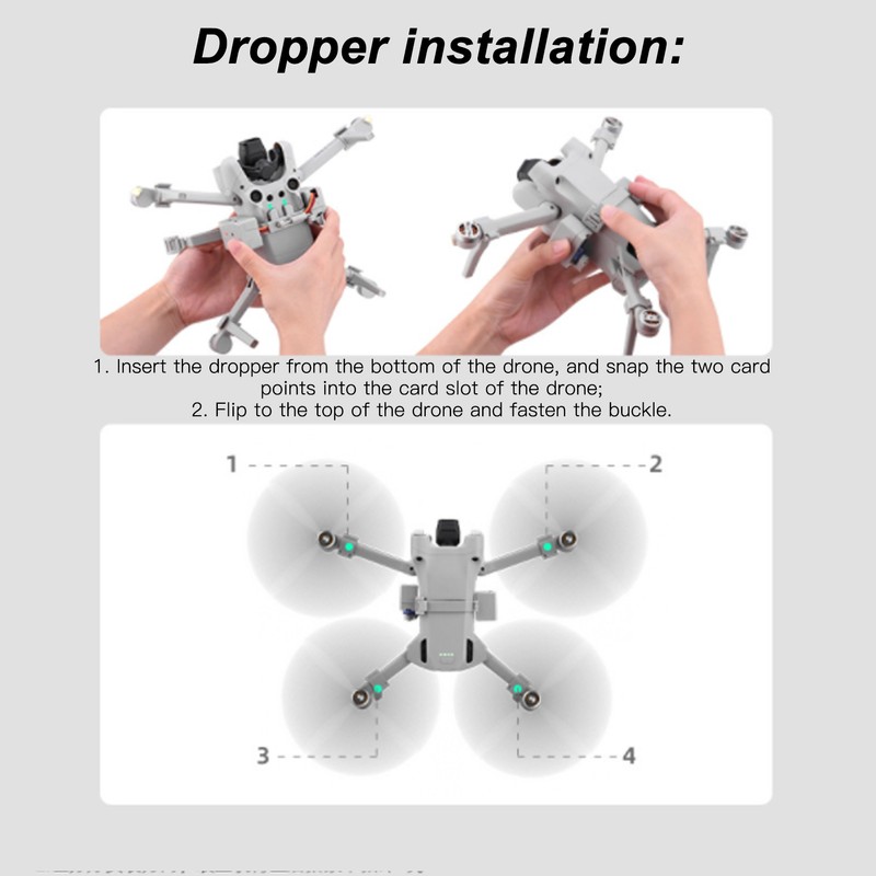 RC Drone Delivery Air Drop System Gift Bait Throwing Dispenser