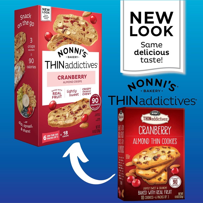Thin Addictives Cranberry Almond Thins, 4.4 Ounce - 6 per