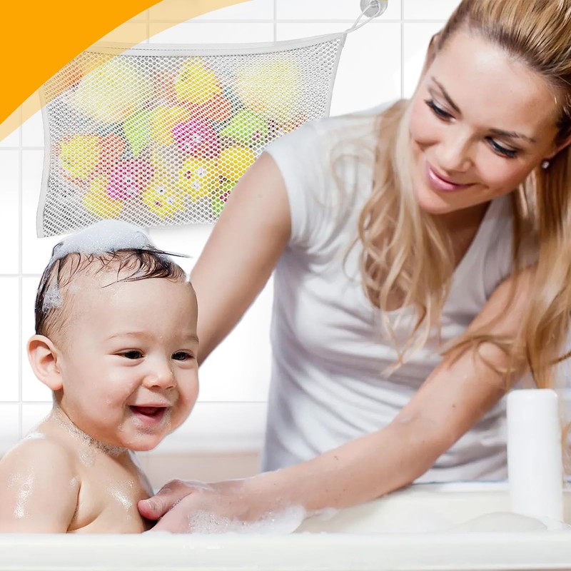 2 Pcs Bath Toy Storage, Large Bath Toy Storage Mesh