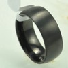 8mm Brushed Matte Solid Titanium Ring Wedding Band (Black, 9.5)