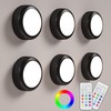 BESTDLCLITE LED Puck Lights with Remote, 13-Color Under Cabinet Lighting