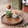 VERTORGAN Lazy Susan Organizer for Kitchen,Acacia Wood Turntable for Cabinet,
