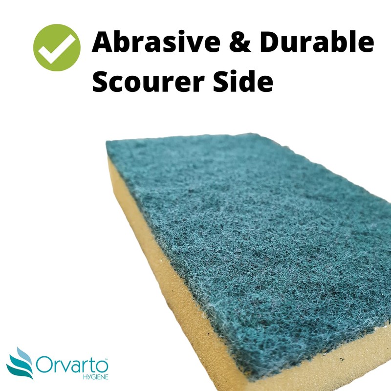10 x Large Sponge Scourers 14 x 9cm. Heavy Duty