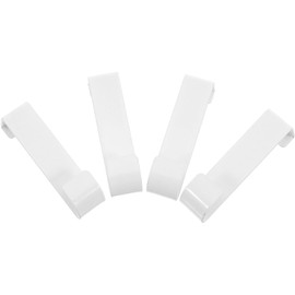 4 Piezas Gancho para Toallas para Puerta de Ducha, Metal Blanco