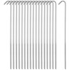 QWORK Metal Tent Stakes, 120 Pack 9-Inch Heavy Duty Camping