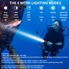 UEQIOV Dive Light Scuba Diving Flashlight Dive Torch Rechargeable,3500Lumens 6