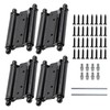 Hoypeyfiy 4 Pieces Doors Double Action Spring Hinge Stainless Steel
