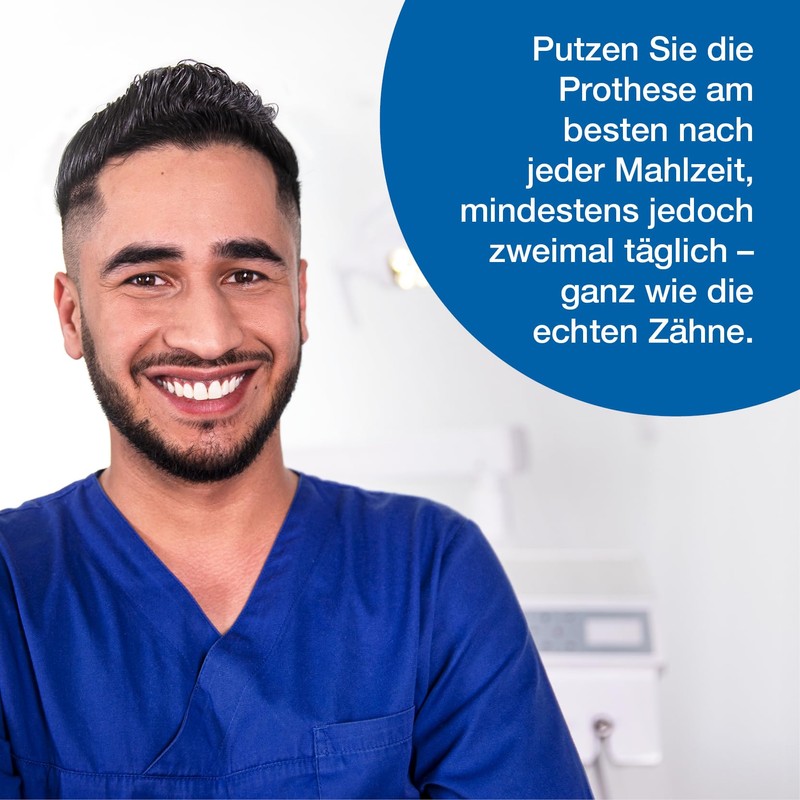 Wellsamed DentureBrush Extra Clean Denture Brush for Third Teeth Blue