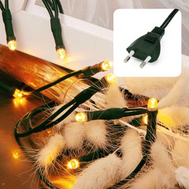 hellum hellum Lichterkette 35 LED, 5,10m L?nge, Lichterkette innen, klassisch warmwei?, <59lm, grn mit Stecker, fr Weihnachtsbaum 579338