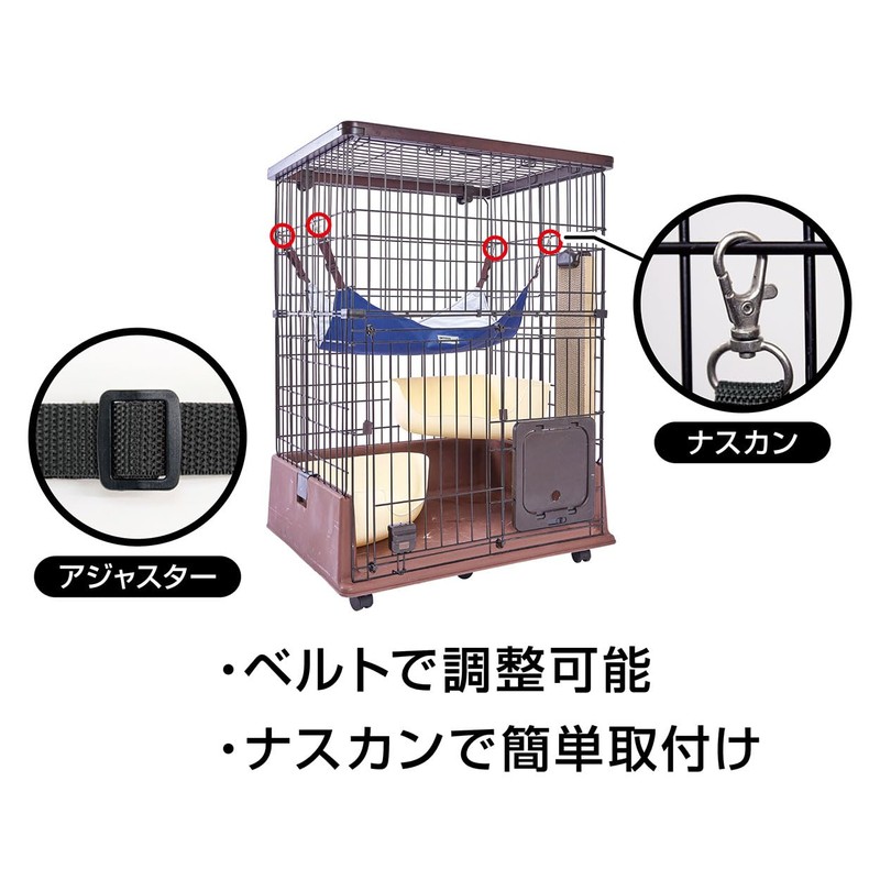 Petio Cat Hammock Necoco Spacious Cooling Cat Hammock HNA Gray