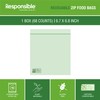 Responsible Products Certified Compostable SANDWICH Resealable Zip Bag, Extra Strength