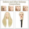 Sirydtm 28" Mannequin Head with Human Hair Light Blonde 80%