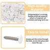 100 Pcs White Screws Caps Cover, 17mm Plastic Screw Caps