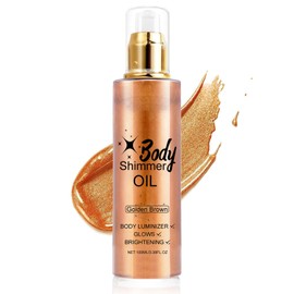 Body Luminizer, Liquid Shimmer Make-Up, Liquid Highlighter Makeup, Body Highlighter Oil Body Luminizer, Glitter Body Glow Shimmer Makeup for Face Body Leg -04