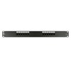 Vertical Cable Cat6 12 Port 19" Horizontal Rackmount 1U Patch