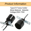 FINELED E17 Intermediate Base Keyless Phenolic Socket,US Standard Lamp Holder