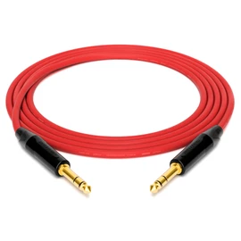 enoaudio Mogami 2534 Quad Professional Studio Cable Symmetrical Neutrik Gold 6.3 mm TRS Jack HiFi, Red, 1.0 m