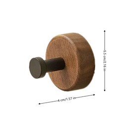 XMHBG 4 Pcs Walnut-Colored Adhesive Hooks Sturdy No Drill Heavy Duty Sticky HooksSuitable for Workplace Bathroom Kitchen Bedroom, Waterproof Stick on Hooks