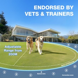 Jewyow Underground Dog Fence System - Extremely Professional Electric Fence for Dogs for Easy Setup and Waterproof, Wireless Collars with Tone/Shock for 2 Dogs