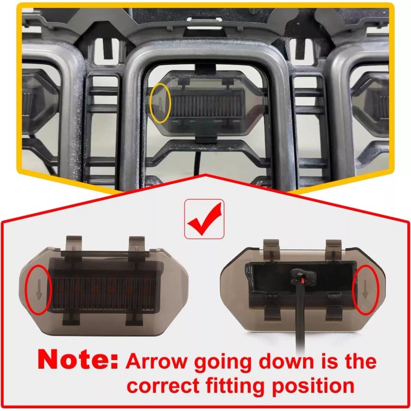 Sidi Led Front Grill Grille Lights for 2024 2025 Jeep